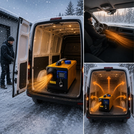 Heizen von Transporter und Wohnmobil auch bei winterlichen Bedingungen