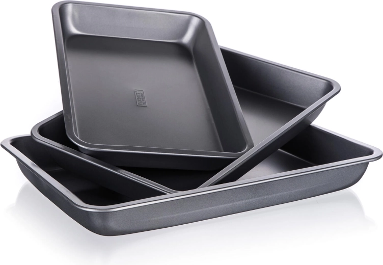 Culinaria Non-Stick Baking Tray Set, 3 pcs