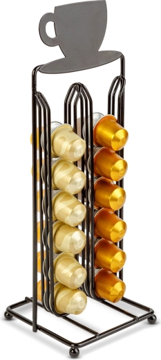 Metal Nespresso capsule holder for up to 28 capsules