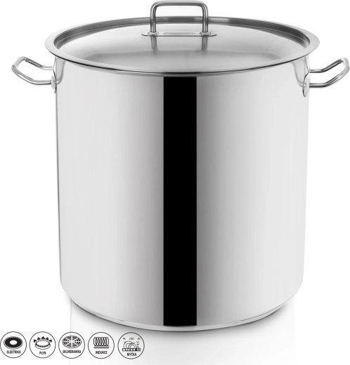 Marmite en inox Stock 35 l avec couvercle