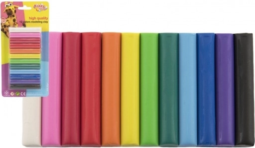 Pâte à modeler Nara 165g, 12 couleurs