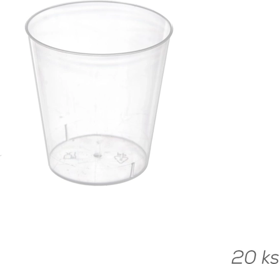 Gobelets à alcool en plastique de 30 ml transparents - 20 pièces