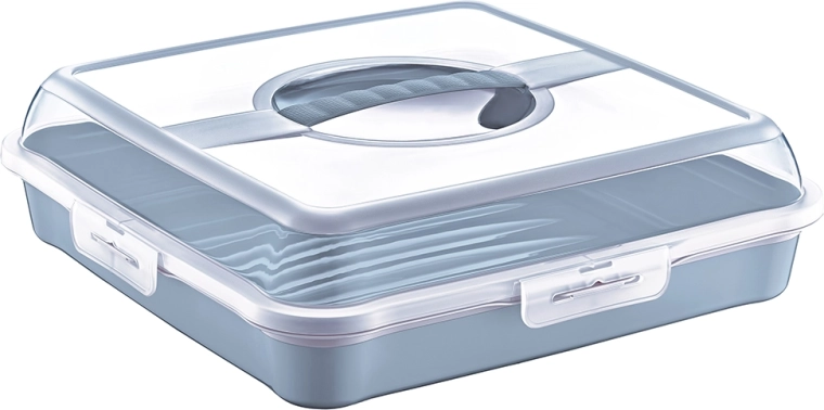 Taart- en gebakdrager Party-Butler Nordic Blue 34,5 × 34,5 × 10,5 cm