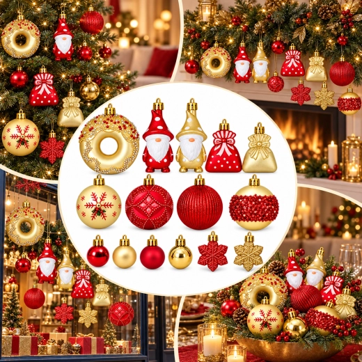 Generous set of 60 ornaments
