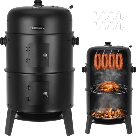 3-in-1: Grillen, Räuchern und Feuerschale in einem