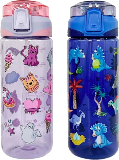 Children's plastic water bottle 600 ml - 1 piece