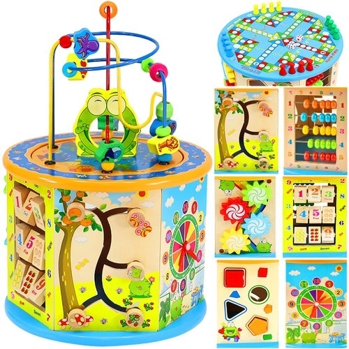 Wooden Educational Cube 8-in-1