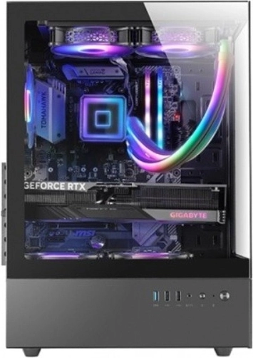 Mars MC-XO ATX computerbehuizing met FRGB-ventilator, zwart
