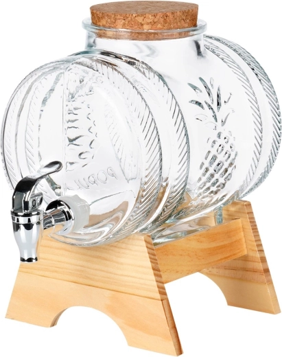 Komfortables Ausgießen dank Zapfhahn und Ständer