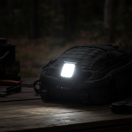 Magnet and stand for hands‑free use