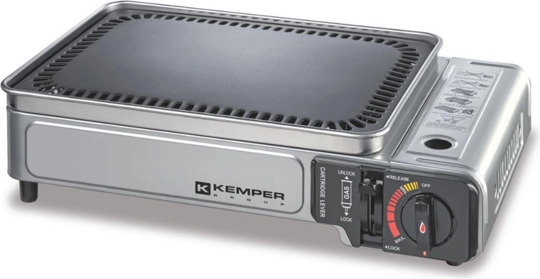 Draagbare gasgrill Smart op cartridge met piezo-ontsteking - 1 stuk