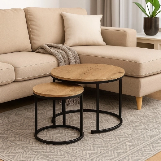 Loft look: antique oak and black metal