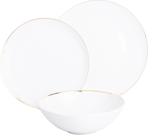 Service de table MariaPaula Moderna Gold – 18 pièces pour 6 personnes