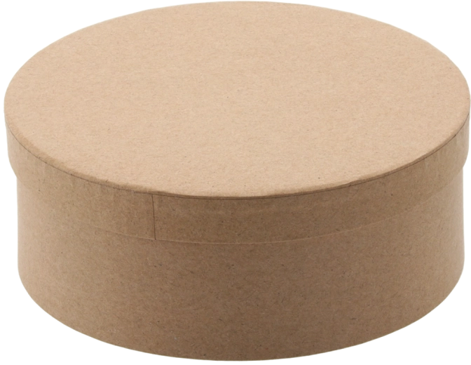 Runde Geschenkbox braun 15 × 8 cm