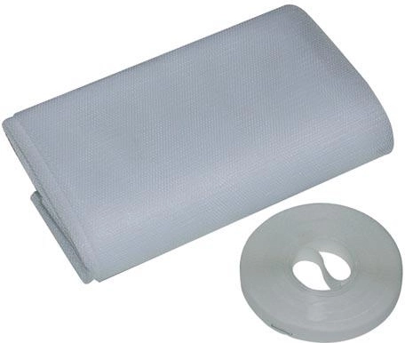 Insectenhor voor raam 150 × 130 cm, wit, zelfklevend met klittenband