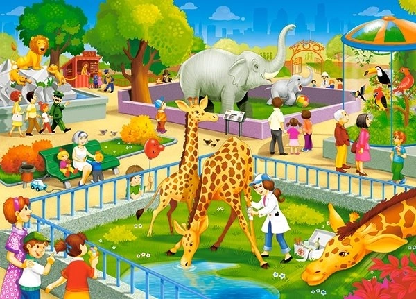 Puzzle 60 Teile Zoobesuch