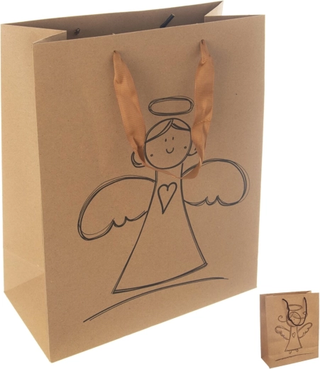 Cadeaupapieren tas Engel 26 × 12 × 32 cm mix