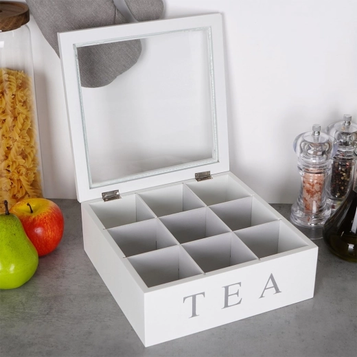 Transparentes Deckel für schnelle Auswahl