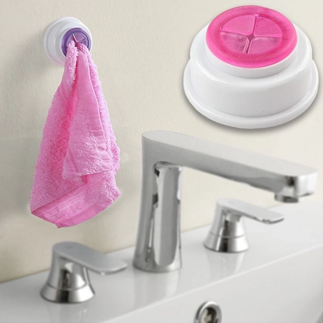 Push-in handdoekhouder roze