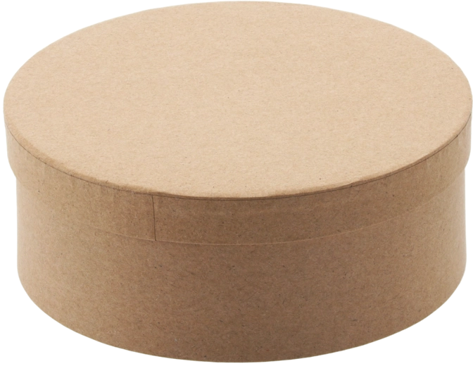 Runde Geschenkbox braun 25 × 11 cm