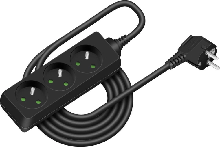 RETLUX extension lead with 3 sockets, 3 m