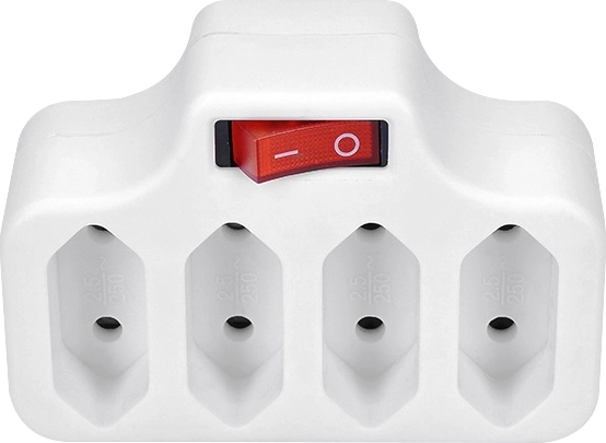 4 stopcontacten in een compact ontwerp