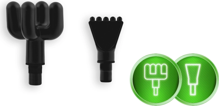 8 massage attachments for targeted care