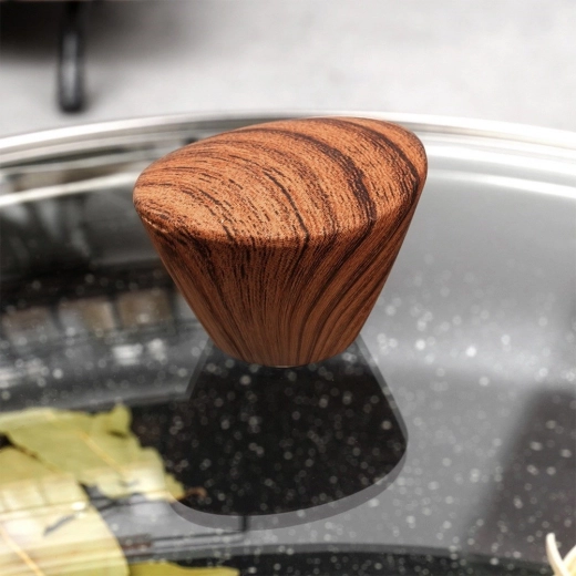 Comfortabele handgreep met houtlook en stoomafvoer