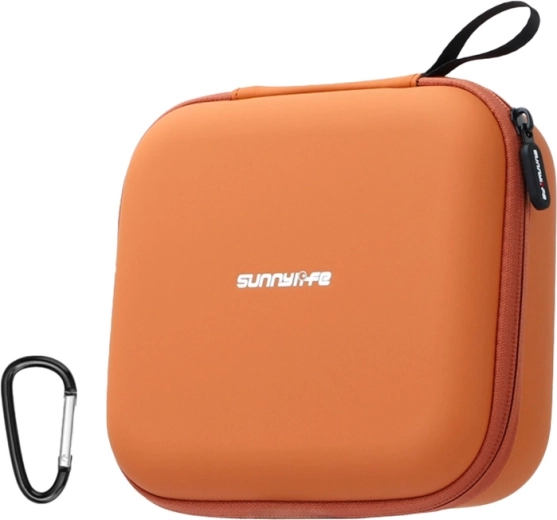 Sunnylife leather case with mesh pocket for DJI Neo 2, orange