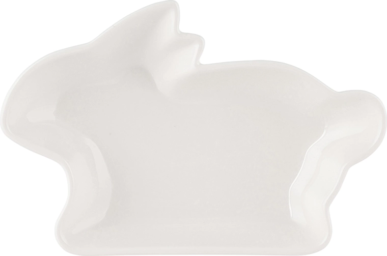 Cream porcelain bunny serving bowl