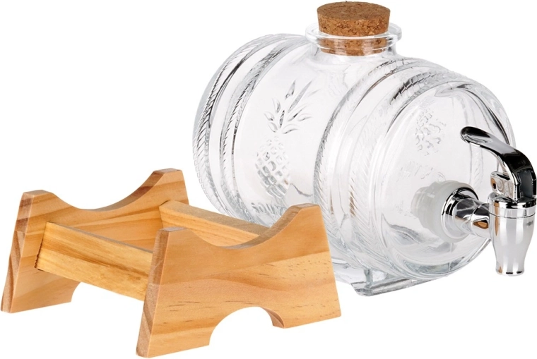 Forme de tonneau élégante en verre robuste