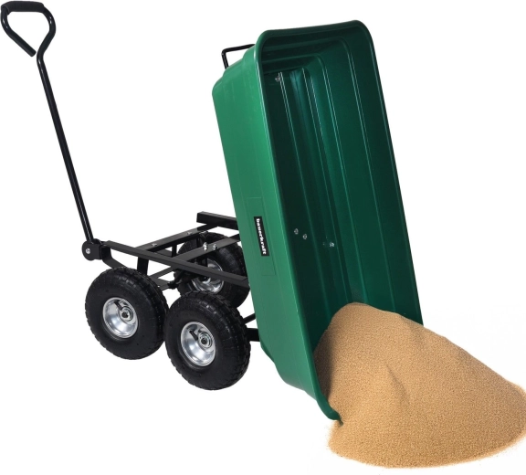 Tipping tub for quick emptying
