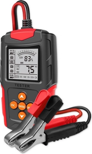 Testeur numérique de batterie automobile avec écran LCD 12V/24V, 3–200 Ah
