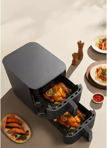 Two baskets for cooking without waiting