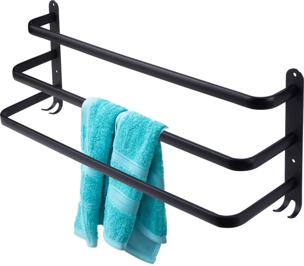 Trois barres et quatre crochets pour un rangement maximal