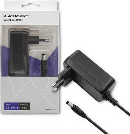 Qoltec 36 W 12 V 3 A 5.5 × 2.5 mm AC Power Adapter