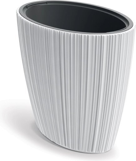 Oro white planter 59.5 cm with insert