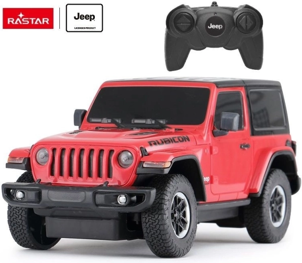 Rastar Jeep Wrangler JL Rubicon RC-auto 1:24 rood - 1 stuk