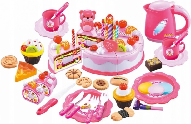Large Sliceable Birthday Cake – 80-Piece Set for Kids