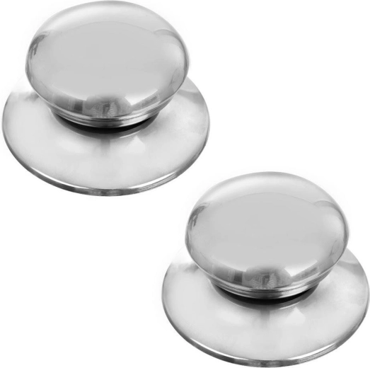 Edelstahl-Knöpfe für Topfdeckel, Set 2 Stück