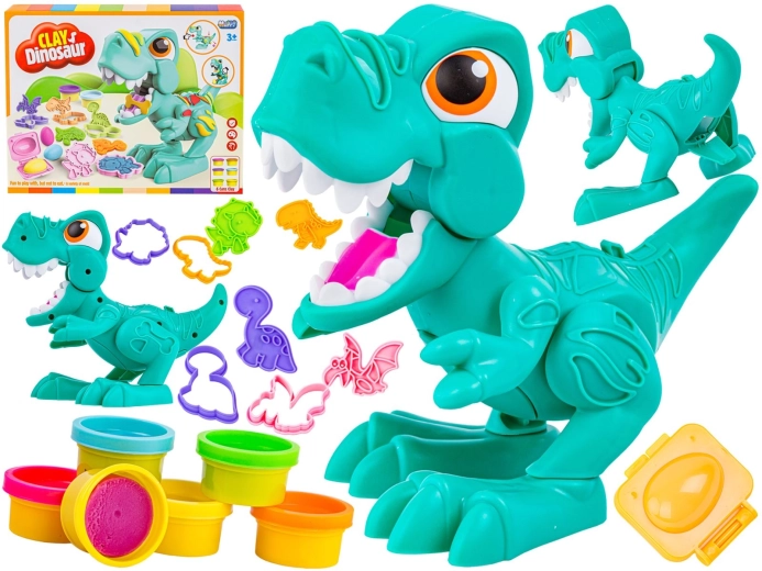 Creatieve set met boetseerklei, dinosaurus en accessoires