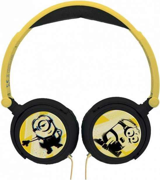 Children's foldable wired headphones MINIONS with volume limit