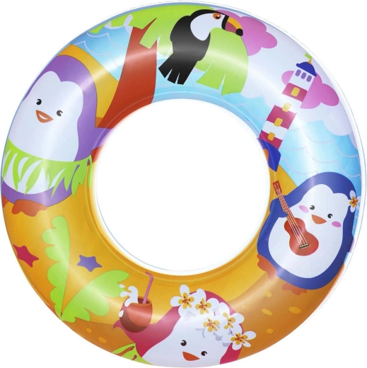 Bestway Kinder-Schwimmring mit Pinguinen, 51 cm