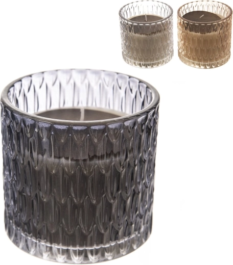 Scented glass candle Relief 300 g (mix of 3 variants)