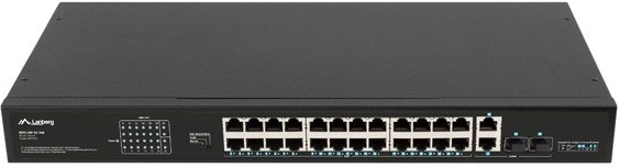 PoE+ Switch Lanberg RSFE-24P-2C-360 24-port Fast Ethernet, 2× combo Gigabit, 19" rack