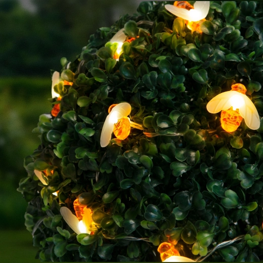 Solair LED-lichtsnoer met bijen, 2,3 m, 20 LED's, warm wit