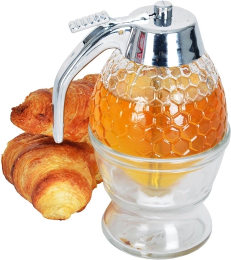 Elegante glazen vormgeving met standaard