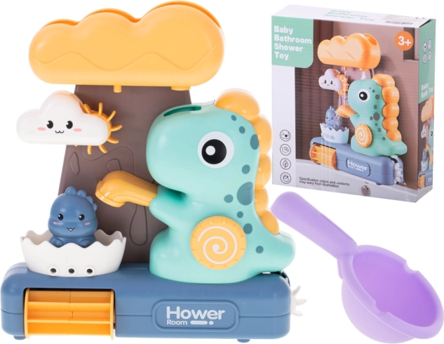 Children's Bath Toy with Dinosaurs and Wheels