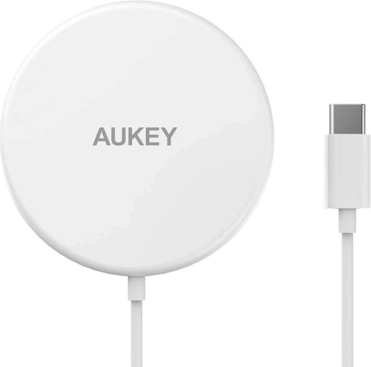 Aukey Aircore Magnetic LC-A1 witte draadloze MagSafe Qi-oplader 15 W USB-C