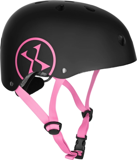 NILS Extreme Bicycle and Inline Skating Helmet Black/Pink – S (52–56 cm)